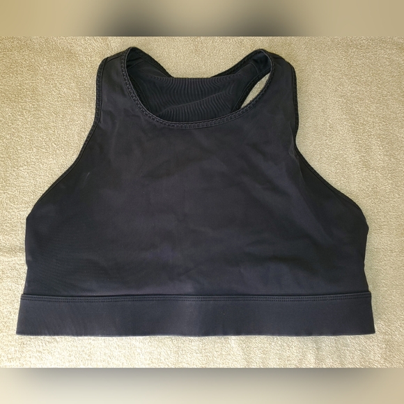 Fabletics Black Sports Bra Sz Large High Neck - Picture 1 of 2